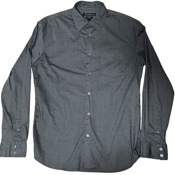 JOHN VARVATOS USA - Men’s Grey Cotton Long-Sleeve Button down Shirt - Medium - Picture 1 of 6